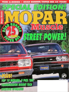 MOPAR MUSCLE 1993 APR/MAY - YANKEE PADDLER, SUPER BEES, IGNITIONS, TOP 10
